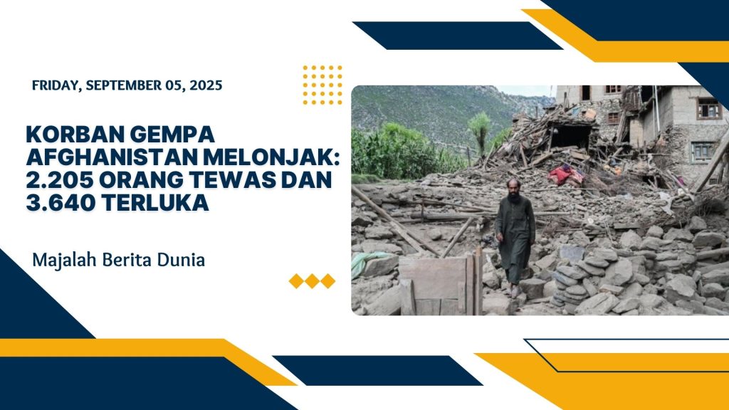 Korban Gempa Afghanistan Melonjak: 2.205 Orang Tewas dan 3.640 Terluka